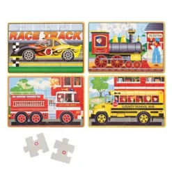 Melissa & Doug Vehicles 4-in-1 Wooden Jigsaw Puzzles In A Storage Box - 48pc -FUNKO Shop GUEST 0121303e 9d69 4d4a 9b4f 0857c7a45cd2