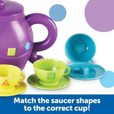 Learning Resources Serving Shapes Tea Set, Color Recognition And Counting Toy, 11 Pieces, Ages 2+ 1 Learning Resources Serving Shapes Tea Set, Color Recognition And Counting Toy, 11 Pieces, Ages 2+