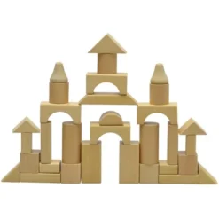 Right Track Toys Wooden Blocks Toy Set For Building, 100 Pieces