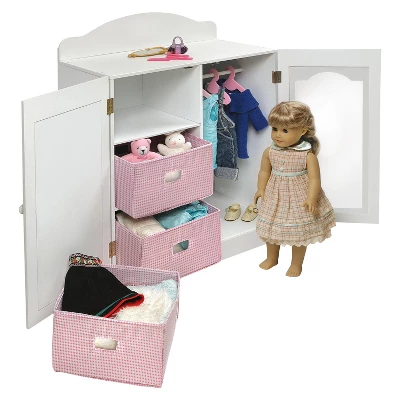 Badger Basket Mirrored Doll Armoire With Baskets 10 Badger Basket Mirrored Doll Armoire With Baskets - Image 10
