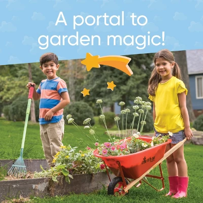 HearthSong Durable Kids' Grow-With-Me Red Wheelbarrow And Adjustable Garden Tool Set; Includes Wheelbarrow, Shovel, Hoe, Leaf Rake, And Soil Rake 1 HearthSong Durable Kids' Grow-With-Me Red Wheelbarrow And Adjustable Garden Tool Set; Includes Wheelbarrow, Shovel, Hoe, Leaf Rake, And Soil Rake