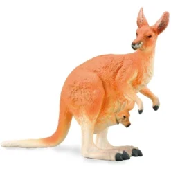 Breyer Animal Creations CollectA Wildlife Collection Miniature Figure | Kangaroo With Joey