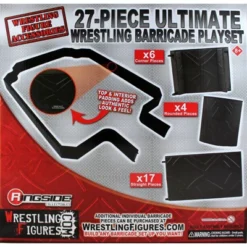 Package Deal 27-Piece Ultimate Wrestling Barricade Playset & Floor Mat Set Of 2