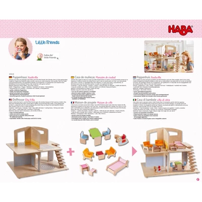 HABA Little Friends Dollhouse City Villa With 10 Pieces Of Furniture 9 HABA Little Friends Dollhouse City Villa With 10 Pieces Of Furniture - Image 9