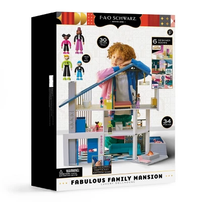 FAO Schwarz Toy Wood Ultimate Doll House LED 12 FAO Schwarz Toy Wood Ultimate Doll House LED - Image 12