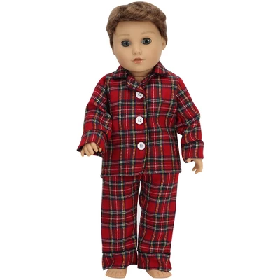 Sophia’s Red Flannel Pajamas And Slippers Set For 18" Dolls 3 Sophia’s Red Flannel Pajamas And Slippers Set For 18" Dolls - Image 3