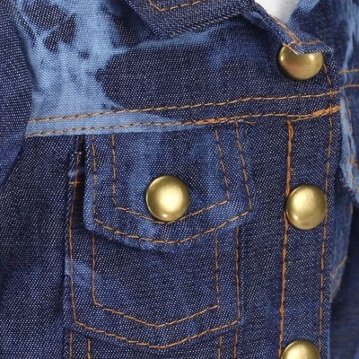 Sophia’s Acid Wash Style Jean Jacket For 18" Dolls, Blue 2 Sophia’s Acid Wash Style Jean Jacket For 18" Dolls, Blue - Image 2