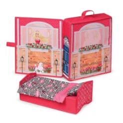 Home & Go Dollhouse Playset Travel & Storage Case With Bed/Bedding For 12" Fashion Dolls - Pink -FUNKO Shop GUEST 1776a79e a666 4b41 a3ca 65b1f8971f1c