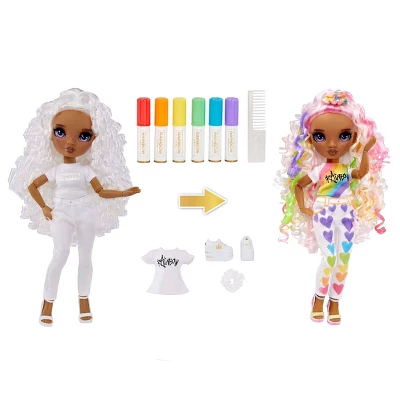 Rainbow High Color & Create DIY Fashion Doll - Purple Eyes/Curly Hair 1 Rainbow High Color & Create DIY Fashion Doll - Purple Eyes/Curly Hair