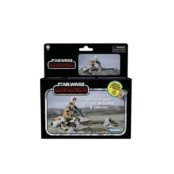 Star Wars: The Mandalorian Vintage Speeder Bike, Scout Trooper And Grogu Action Figure Set - 3pk