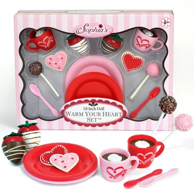 Sophia’s Dessert Set With Hot Cocoa For 18 Inch Dolls, Red/Pink 4 Sophia’s Dessert Set With Hot Cocoa For 18 Inch Dolls, Red/Pink - Image 4