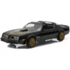 1977 Pontiac Firebird Trans Am T/A Starlite Black With Golden Eagle Hood And Stripes 1/24 Diecast Model Car By Greenlight