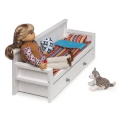 Sofa/Daybed With Trundle For 18" Dolls - White/Multi -FUNKO Shop GUEST 1c0aff3f f016 473d a159 12bb628a69f4