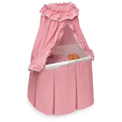 Badger Basket Kisses Rocking Doll Bassinet - Pink/White -FUNKO Shop GUEST 1f3ec27c 91d3 4783 b613 970c239a19ce