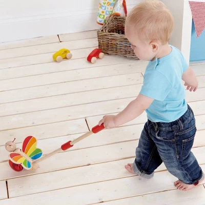 HAPE Butterfly Pal Push And Pull Toy 1 HAPE Butterfly Pal Push And Pull Toy
