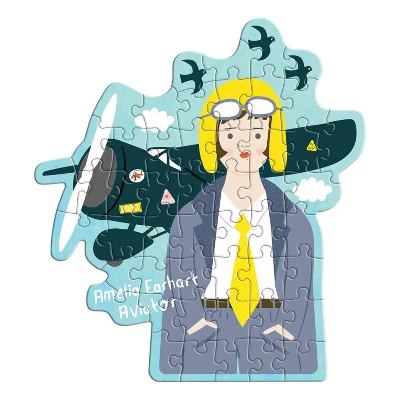 Piccolina Amelia Earhart Kids' Jigsaw Puzzle - 50pc 2 Piccolina Amelia Earhart Kids' Jigsaw Puzzle - 50pc - Image 2
