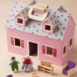 Melissa & Doug Fold And Go Wooden Dollhouse With 2 Dolls And Wooden Furniture -FUNKO Shop GUEST 20e80317 1807 46be 9e34 18d17800e4e2