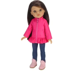 Sophia’s 3 Piece Winter Outfit With Boots For 14.5" Dolls, Hot Pink