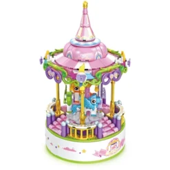 Contixo BK02 Carousel Building Block Set With Music Box - 488 PCS