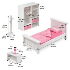 Bedroom Furniture Set For 18" Dolls - White/Pink -FUNKO Shop GUEST 26e1c5b7 4ab2 4ad8 9475 e0b6951d58d9