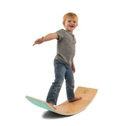 JumpOff Jo – Wooden Wobble Balance Board - Montessori Gym Natural Wood Rocker Board With Felt, For Kids And Toddlers – 11.5 In X 32 In X 7.5 In -FUNKO Shop GUEST 26e3c777 4f2d 4262 912f 59361f81e91d