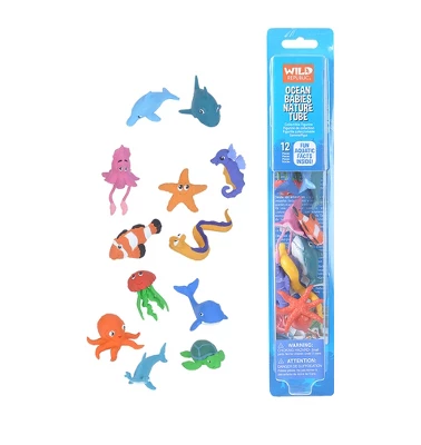 Wild Republic Nature Tube Ocean Babies Animal Figure, 13 Inches 1 Wild Republic Nature Tube Ocean Babies Animal Figure, 13 Inches