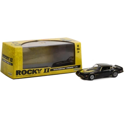 1979 Pontiac Firebird T/A Trans Am Black With Hood Phoenix "Rocky II (1979) Movie" 1/43 Diecast Model Car By Greenlight 2 1979 Pontiac Firebird T/A Trans Am Black With Hood Phoenix "Rocky II (1979) Movie" 1/43 Diecast Model Car By Greenlight - Image 2
