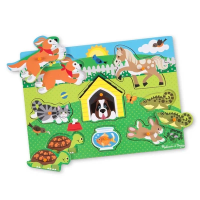 Melissa & Doug World Of Animals Wooden Peg Puzzles Set - Pets, Farm, And Safari 23pc 2 Melissa & Doug World Of Animals Wooden Peg Puzzles Set - Pets, Farm, And Safari 23pc - Image 2
