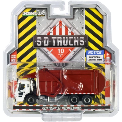 2019 Mack LR Refuse Garbage Truck White And Burgundy "S.D. Trucks" Series 10 1/64 Diecast Model By Greenlight 2 2019 Mack LR Refuse Garbage Truck White And Burgundy "S.D. Trucks" Series 10 1/64 Diecast Model By Greenlight - Image 2
