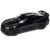 2019 Chevrolet Camaro Nickey ZL1 1LE Black W/Matt Black Hood & Stripes Ltd Ed To 14910 Pcs 1/64 Diecast Model Car By Auto World