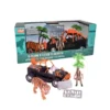 Wild Republic E-Team Box Set Rescue Tiger Animal Figure, 6 Inches