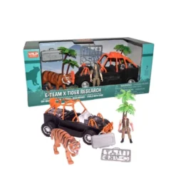 Wild Republic E-Team Box Set Rescue Tiger Animal Figure, 6 Inches