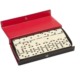 WE Games Double 6 Dominoes - Ivory With Black Vinyl Case -FUNKO Shop GUEST 2bf1b627 0736 4ca6 a8ab 4cc1508b7d08