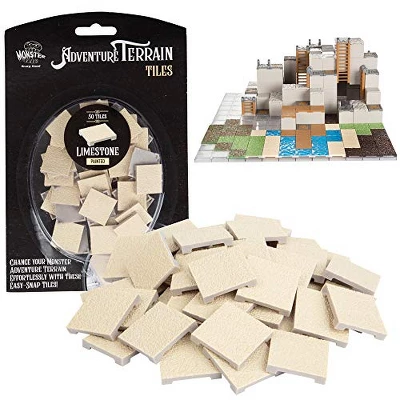 Monster Adventure Terrain- 50pc Limestone Tile Expansion Pack- Hand-Painted 1x1 Tile Set- Easy Snap Creates Amazing Tabletop Terrain In Minute 1 Monster Adventure Terrain- 50pc Limestone Tile Expansion Pack- Hand-Painted 1x1 Tile Set- Easy Snap Creates Amazing Tabletop Terrain In Minute