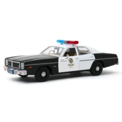1977 Dodge Monaco "Metropolitan Police" Black & White "The Terminator" (1984) Movie 1/24 Diecast Model Car By Greenlight