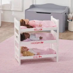 Badger Basket 1-2-3 Convertible Doll Bunk Bed With Bedding - Pink/Stripe -FUNKO Shop GUEST 31229423 e310 4e40 a41a 57cf2c89ebbb