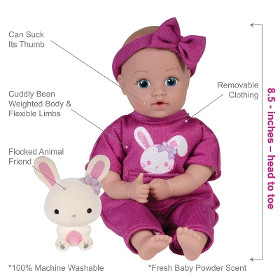 Adora Mini Baby Doll With Soft Flocked Bunny Friend- Be Bright Tots & Friends 3 Adora Mini Baby Doll With Soft Flocked Bunny Friend- Be Bright Tots & Friends - Image 3