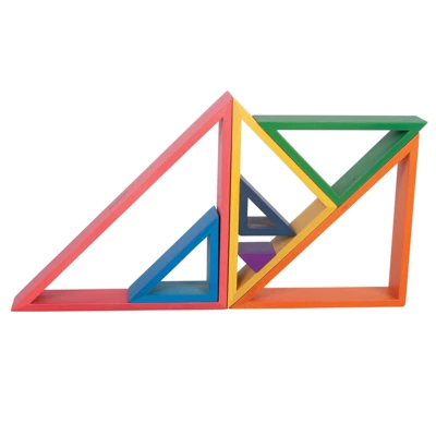 TickiT Wooden Rainbow Architect Triangles, Set Of 7 4 TickiT Wooden Rainbow Architect Triangles, Set Of 7 - Image 4