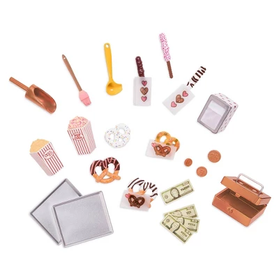 Our Generation Retro Pretzel & Popcorn Play Food Stand For 18" Dolls - Poppin' Plenty Snack Cart 4 Our Generation Retro Pretzel & Popcorn Play Food Stand For 18" Dolls - Poppin' Plenty Snack Cart - Image 4