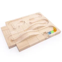 Guidecraft Unit Block Marble Run - 40 Piece Set