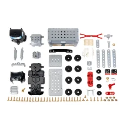 Theo Klein 89 Piece Mack Semi Truck 4 In 1 Convertible Building Play Set Toy With Removeable Tool Box, Crane, And Forklift For Ages 3 & Up