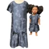 Doll Clothes Superstore Size 10 Matching Girl And Doll Blue Pattern Dresses For Girls And Dolls