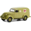1939 Chevrolet Panel Truck Ambulance "U.S. Army World War II" Green "Battalion 64" Series 3 1/64 Diecast Model Car By Greenlight