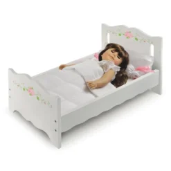 Badger Basket Doll Bed With Bedding And Free Personalization Kit - White Rose -FUNKO Shop GUEST 405d7b1c f12d 43d7 a92b 29b12cfe226f