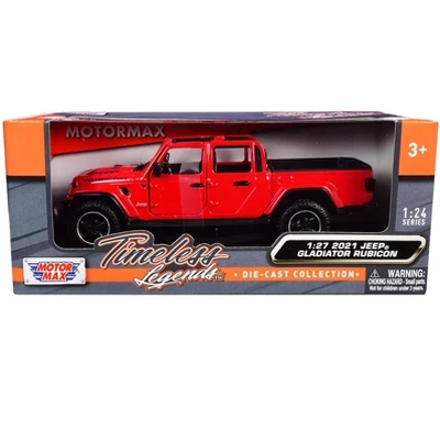 2021 Jeep Gladiator Rubicon (Open Top) Pickup Truck Red 1/24-1/27 Diecast Model Car By Motormax 2 2021 Jeep Gladiator Rubicon (Open Top) Pickup Truck Red 1/24-1/27 Diecast Model Car By Motormax - Image 2