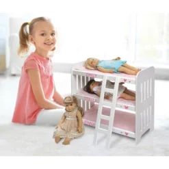 Badger Basket Triple Doll Bunk Bed With Ladder, Bedding, And Free Personalization Kit - Pink Gingham 9 Badger Basket Triple Doll Bunk Bed With Ladder, Bedding, And Free Personalization Kit - Pink Gingham -FUNKO Shop GUEST 42ea9ba3 99db 4245 af58 706945fd05de
