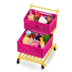 Our Generation Grocery Day Shopping Cart Pink & Yellow Accessory Set For 18" Dolls -FUNKO Shop GUEST 4441824f 3493 44b1 b82a 65c7789b9580