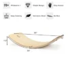 Costway Wooden Wobble Balance Board Kids 35'' Rocker Yoga Curvy Board Toy W/Felt Layer