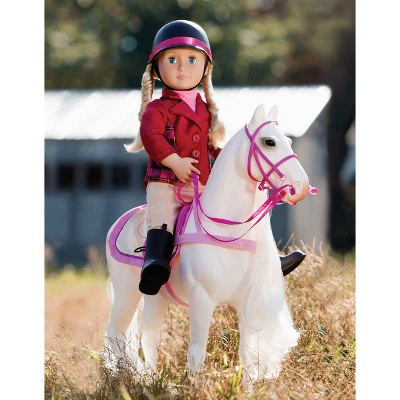 Our Generation Lily Anna With Horseback Riding Outfit & Book 18" Posable Doll 1 Our Generation Lily Anna With Horseback Riding Outfit & Book 18" Posable Doll