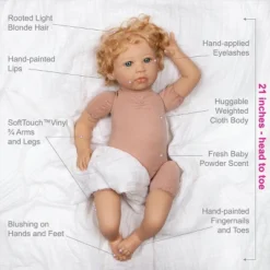 Paradise Galleries Reborn Toddler Girl Doll Story Time, 21 Inch With Light Blonde Hair And Blue Eyes, Made In SoftTouch Vinyl -FUNKO Shop GUEST 47613fb2 1425 4102 8716 fbf325b27db0